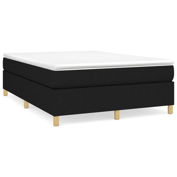 vidaXL Boxspringbettgestell Schwarz 140x200 cm Stoff