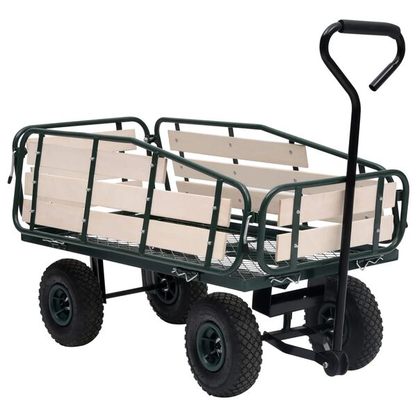 vidaXL Gartenwagen Metall und Holz 250 kg