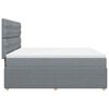 vidaXL Boxspringbett mit Matratze Hellgrau 180x200 cm Stoff