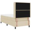 vidaXL Boxspringbett mit Matratze Creme 100 x 200 cm Stoff