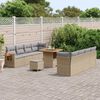 vidaXL Garten-Sofa-Set mit Kissen 11 pcs Beige und Hellgrau