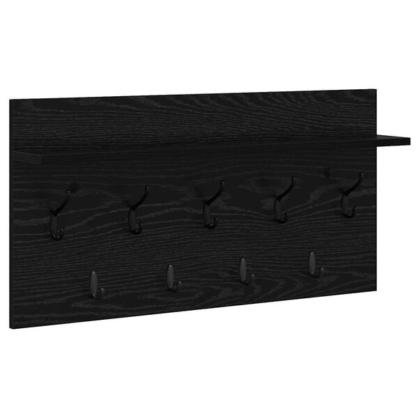 vidaXL Wandmontierter nachttisch Schwarz Eichen-Optik 80 x 40 x 12 cm