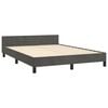 vidaXL Bettgestell ohne Matratze Dunkelgrau 140x190 cm Samt