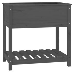 vidaXL Pflanzk&uuml;bel mit Ablage Grau 82,5x54x81 cm Massivholz Kiefer