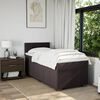 vidaXL Boxspringbett mit Matratze Dunkelbraun 90x190 cm Stoff
