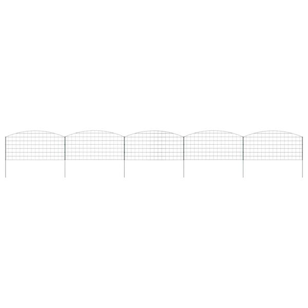 vidaXL Teichzaun Set 5 pcs Gr&uuml;n 100 x 50 cm Stahl
