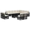vidaXL Gartensofa-set 13 stk. Schwarz und Cremewei&szlig; Poly-Rattan