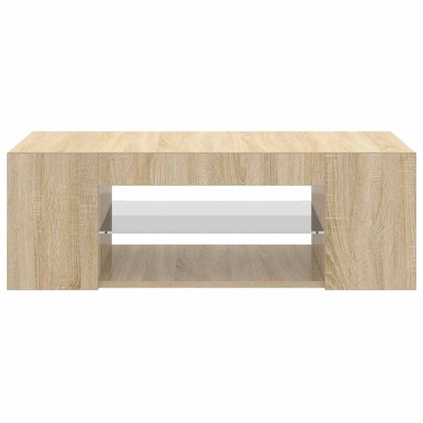 vidaXL TV-Schrank mit LED-Leuchten Sonoma-Eiche 90x39x30cm