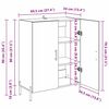 vidaXL Sideboard Schwarz Eichen-Optik 69,5 x 34 x 90 cm Holzwerkstoff