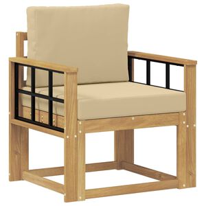 vidaXL 2 St&uuml;ck Outdoor-Sofagarnitur Polyester Wei&szlig; und Beige