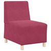 vidaXL Modulares Armfreies Sofa 3 pcs Weinrot 55 x 74 x 82 cm Samt