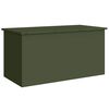 vidaXL Au&szlig;enlagerbox Olive Gr&uuml;n 100 x 50,5 x 50 cm Stahl
