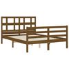 vidaXL Massivholzbett mit Kopfteil Honigbraun 140x190 cm