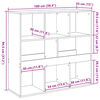 vidaXL B&uuml;cherregal/Raumteiler R&auml;uchereiche 100x33x94,5 cm
