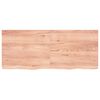 vidaXL Waschtischplatte Hellbraun 120x50x(2-6) cm Massivholz Behandelt