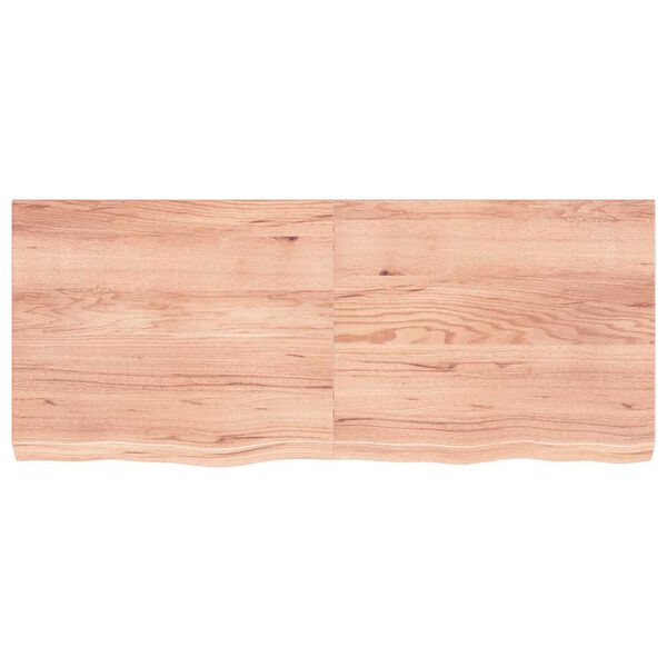 vidaXL Waschtischplatte Hellbraun 120x50x(2-6) cm Massivholz Behandelt