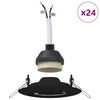vidaXL Spotlight 24 pcs Schwarz 9 x 9 x 2,5 cm Metall
