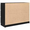 vidaXL Sideboard Schwarz Eichen-Optik 100x35x76 cm Holzwerkstoff