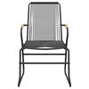 vidaXL 9-tlg. Garten-Essgruppe Schwarz PVC Rattan