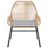 vidaXL Gartenst&uuml;hle 2 Stk. mit Kissen Braun Poly Rattan