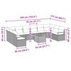 vidaXL Garten-Sofa-Set 11 pcs Beige und Hellgrau
