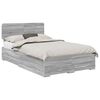 vidaXL Bettrahmen Graues Sonoma 135 x 190 cm Holzwerkstoff