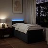 vidaXL Boxspringbett mit Matratze Schwarz 100x200 cm Stoff