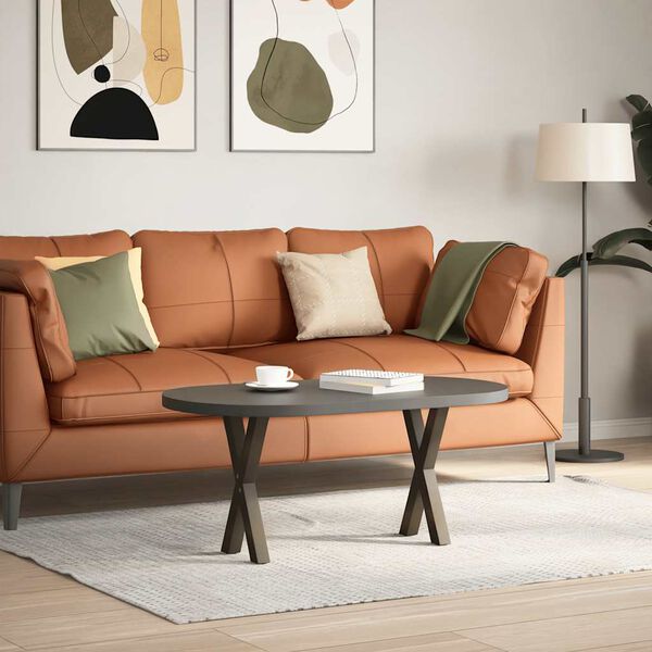 vidaXL Couchtischbeine X-Form 2 Stk. Naturstahl 28x(42-43) cm Stahl