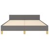 vidaXL Bettgestell ohne Matratze Dunkelgrau 140x200 cm Stoff
