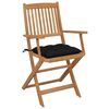 vidaXL Klappbare Gartenst&uuml;hle 4 Stk. mit Kissen Massivholz Akazie