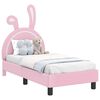 vidaXL Kinderbettgestell mit Kopfteil Rosa 70 x 140 cm PU