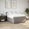 vidaXL Boxspringbett mit Matratze Taupe 140x190 cm Stoff