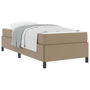 vidaXL Bettrahmen mit Matratze Cappuccino 80 x 200 cm Stoff