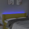 vidaXL LED Kopfteil Gr&uuml;n 147x16x78/88 cm Stoff