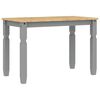 vidaXL Esstisch Corona Grau 112x60x75 cm Massivholz Kiefer