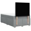 vidaXL Boxspringbett mit Matratze Hellgrau 120x200 cm Stoff