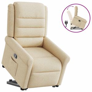 vidaXL Relaxsessel mit Aufstehhilfe Creme Stoff
