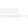 vidaXL Massivholzbett Weiß 200x200 cm