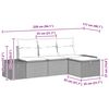 vidaXL Sofa Set mit Kissen 4 pcs Poly-Rattan