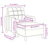 vidaXL Sessel mit Hocker Rosa 60 cm Samt