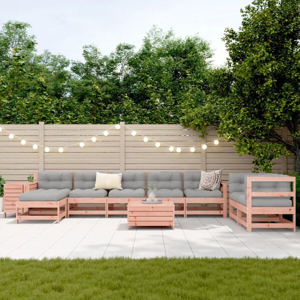 vidaXL 10-tlg. Garten-Sofagarnitur Massivholz Douglasie
