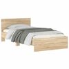 vidaXL Bettgestell ohne Matratze mit Kopfteil Sonoma-Eiche 100x200 cm