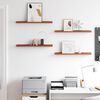 vidaXL Wandregal mit Regal 4 pcs Rot 60 x 9 x 3 cm Holzwerkstoff