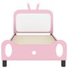 vidaXL Kinderbettgestell mit Kopfteil mit Kopfteil Rosa 80 x 200 cm PU