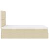 vidaXL Ottoman-Bett mit Matratze & LEDs Creme 120x200 cm Stoff