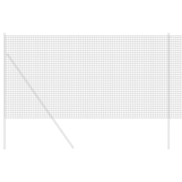vidaXL Geschwei&szlig;ter Drahtzaun Grau 1,2 x 25 m