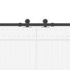 vidaXL Schiebet&uuml;rbeschlag-Set 427 cm Stahl Schwarz