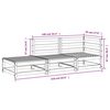 vidaXL Gartensofa mit Fu&szlig;hocker 2-Sitzer Wachsbraun Massivholz Kiefer