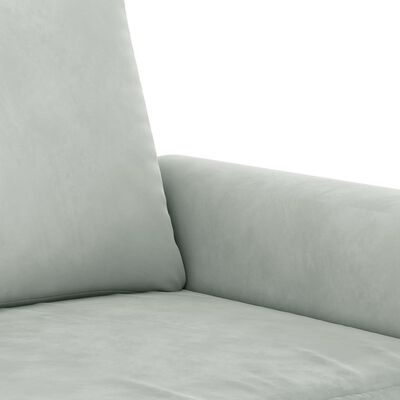 vidaXL 2-Sitzer-Sofa Hellgrau 140 cm Samt