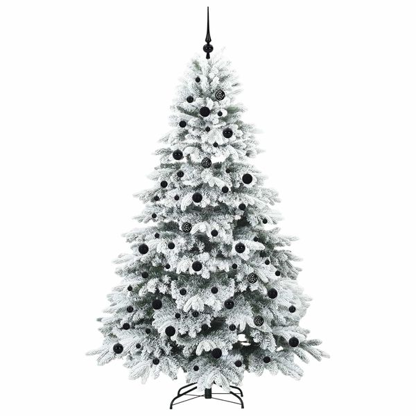 vidaXL K&uuml;nstlicher Weihnachtsbaum mit 300 LEDs Wei&szlig; 210 cm PE und PVC